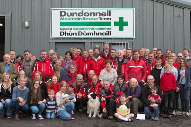 Dundonnell mountain rescue volunteers, family and friends at new base. Picture: Supplied
