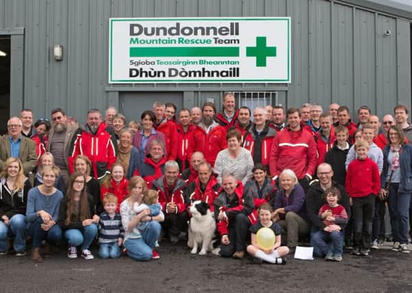 Dundonnell mountain rescue volunteers, family and friends at new base. Picture: Supplied