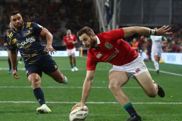 Tommy Seymour of the Lions touches down to score . Picture: David Rogers/Getty Images