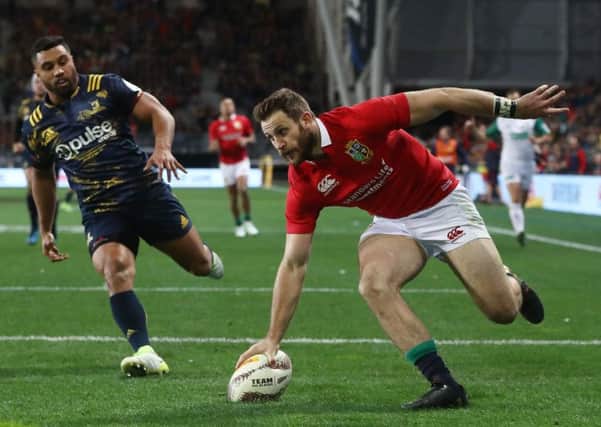 Tommy Seymour of the Lions touches down to score . Picture: David Rogers/Getty Images