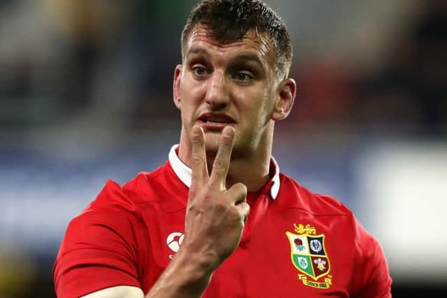 Sam Warburton, the Lions captain, issues instructions to his team. Picture: David Rogers/Getty Images