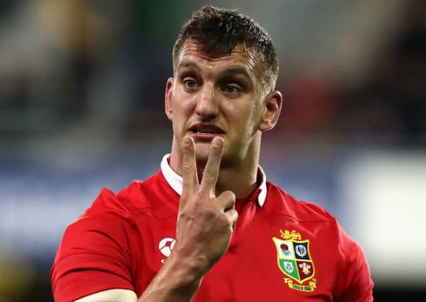 Sam Warburton, the Lions captain, issues instructions to his team.  Picture: David Rogers/Getty Images