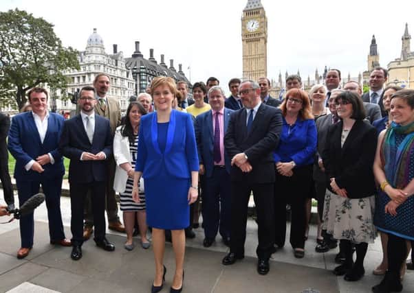 Nicola Sturgeon meets new SNP MPs in Westminster. Picutre:Andrew Parsons / i-Images