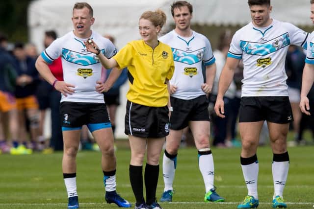 Hollie Davidson is the first female referee to sign a contract with the SRU. Picture: Ross Parker/SNS