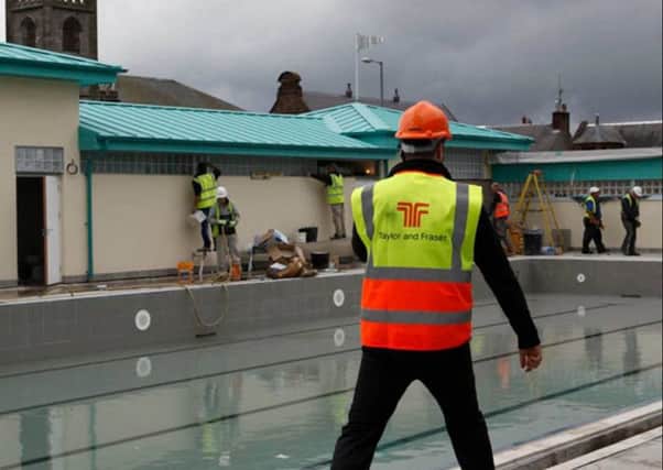 Work being completed on Cumnock Swimming Pool. Picture: Dumfries House Trust/Facebook