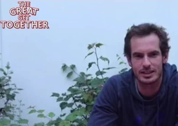 Andy Murray is backing the Great Get Together event. Picture: Contributed