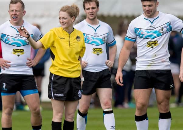 Hollie Davidson is Scottish Rugby's first woman referee.