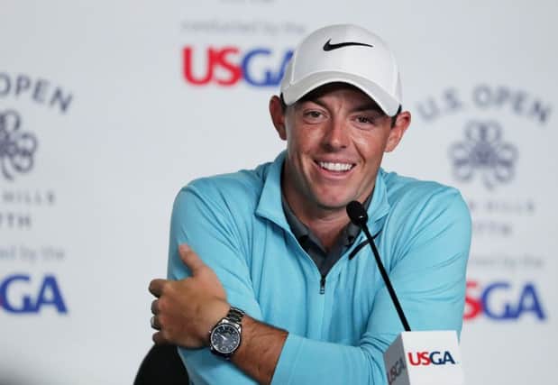 Rory McIlroy announced his Scottish Open participation in a press conference at the US Open at Erin Hills. Picture: Getty Images