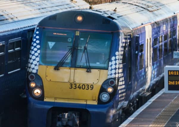 Trains between Glasgow and Edinburgh have been disrupted by cattle wandering on to part of the rail line. Picture: John Devlin