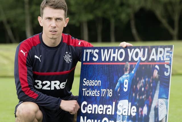 New Rangers signing Ryan Jack promotes the club's season ticket sales. Picture: Craig Foy/SNS