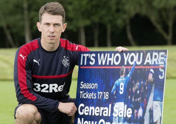 New Rangers signing Ryan Jack promotes the club's season ticket sales. Picture: Craig Foy/SNS