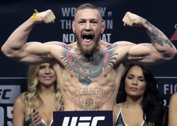 Irish MMA superstar Conor McGregor has been the poster boy for the UFC since his octagon debut in 2013. Picture: Julio Cortez/AP
