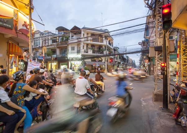 The busy streets of Ho Chi Minh City, also popularly known as Saigon
