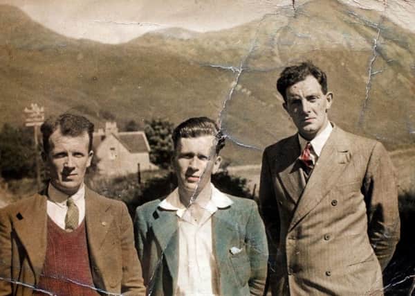 Collect of three soldiers (L to R) Corporal MacDonald, Lance Corporal James Wilson and Private William Kemp in 1940 at Glencoe. Picture: SWNS