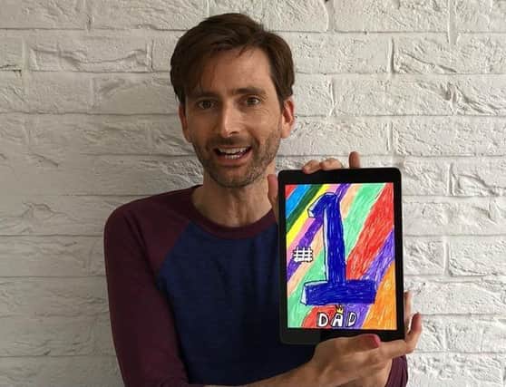David Tennant with the winning card. Picture: Supplied