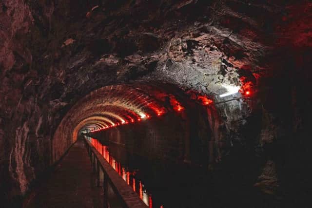The tunnel's new LED lighting system. Picture: Scottish Canals