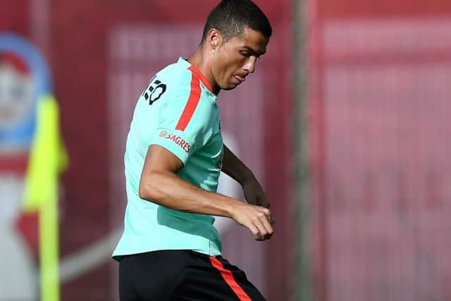 Cristiano Ronaldo trains with the Portugal squad in Kazan, Russia, ahead of the Confederations Cup. Picture: Franck Fife/AFP/Getty Images
