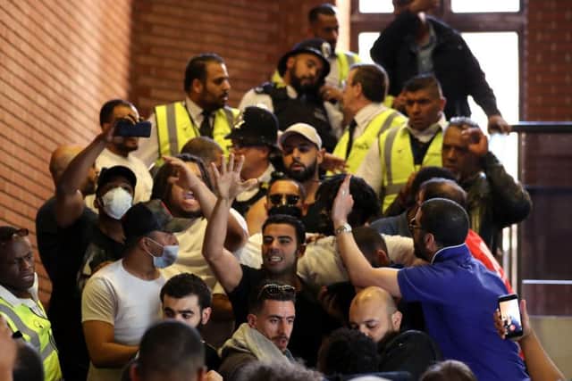Protesters gained access to Kensington Town Hall on Friday to demand the local authority answer questions on the disaster. Picture: Dan Kitwood/Getty Images