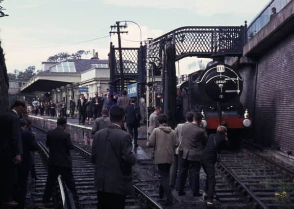 Crowds at the original St Andrews station gather for a railtour in 1965. The five mile stretch of line to the university town from Leuchars closed in 1969. Picture: George Robin/Wikicommons