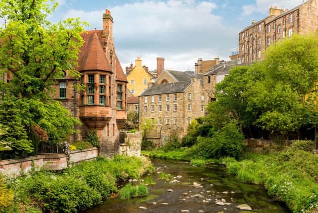 The historic building is at the centre of Dean Village and overlooks the Water of Leith
