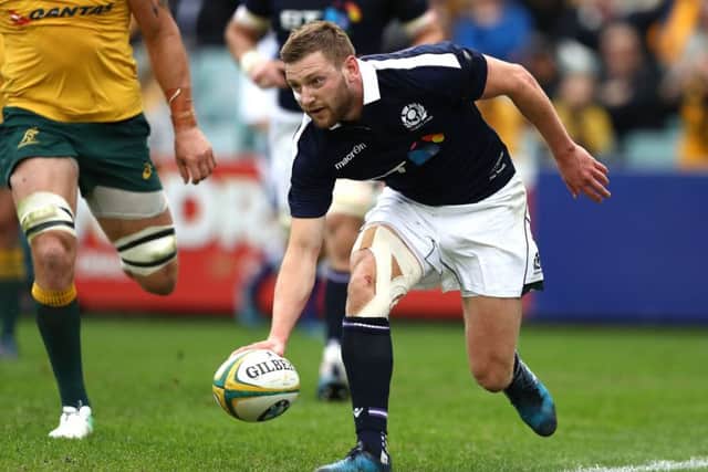 Scotland's Finn Russell scores a try during the win over Australia.  Picture: Ryan Pierse/Getty Images
