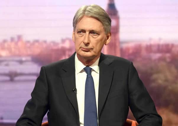 Philip Hammond appearing on the BBC One current affairs programme, The Andrew Marr Show. Picture: PA