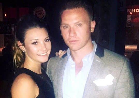 April Oliver with Corrie McKeague. Picture: SWNS