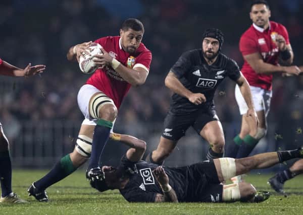 Taulupe Faletau is part of a back row praised extravagantly by Warren Gatland. Picture: New Zealand Herald via AP.