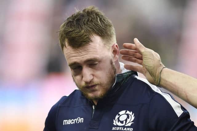 Stuart Hogg was sent home from the Lions tour after suffering a facial injury.
Picture: Ian Rutherford