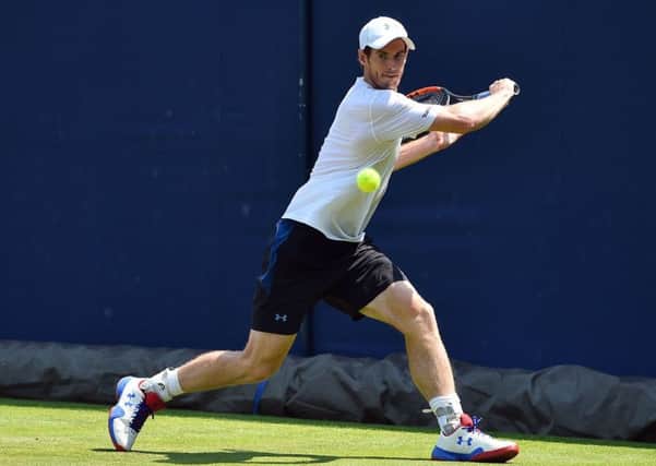 Andy Murray will donate the prize money from the ATP Aegon Championships tennis tournament at Queen's Club if he wins. Picture; Getty