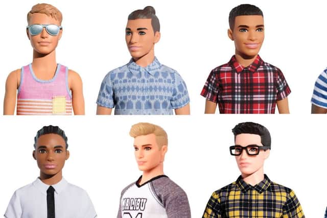 Some of the new hair styles for Barbie's companion Ken. Picture: PA