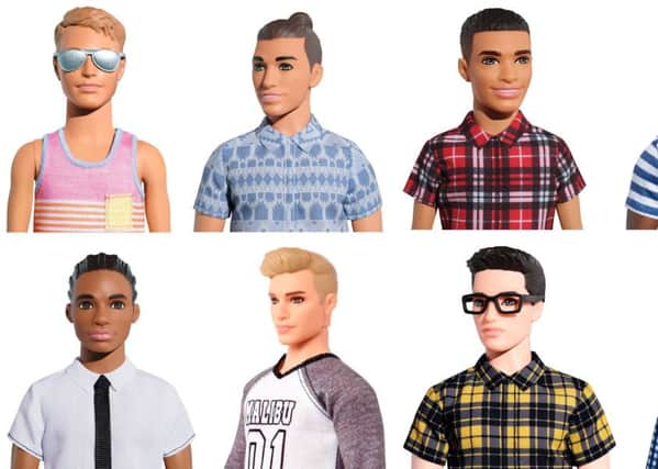 Some of the new hair styles for Barbie's companion Ken. Picture: PA