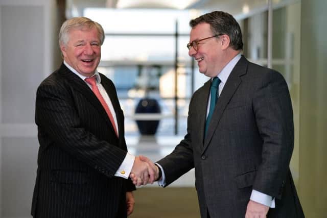 The merged company will be headed by AAM boss Martin Gilbert, left, and Standard Life chief Keith Skeoch. Picture: Graham Flack