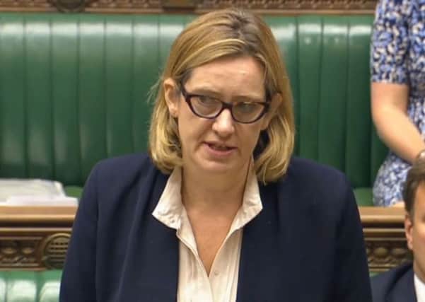 Home Secretary Amber Rudd makes a statement to MPs in the House of Commons on the recent terror attacks in the UK. Picture; PA
