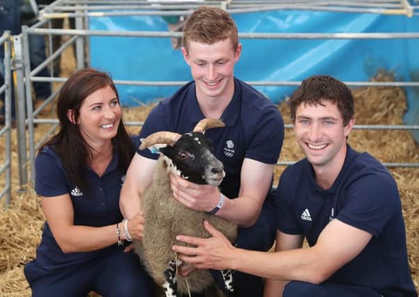 Eve Muirhead and brothers Thomas and Glen Muirhead visit the Royal Highland after being selected to represent Great Britain at the 2018 Winter Olympics. Picture: Ian MacNicol/Getty Images