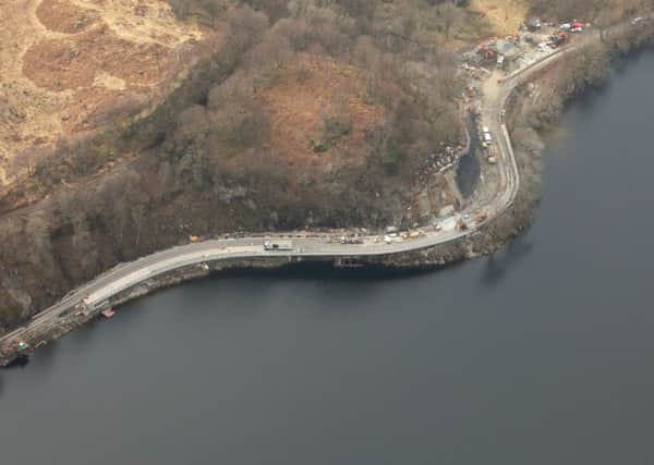 Improvements being carried out on the A82 at Loch Lomond two years ago. Now the road is to be widened to make it safer.