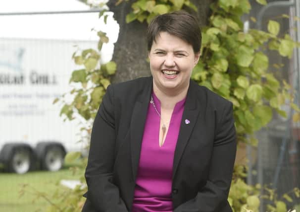 Ruth Davidson needs policies she can say are Conservative but which other parties can also call their own,  which dont frighten more voters away than they attract. Picture: Greg Macvean
