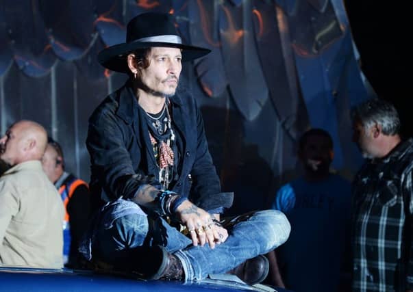 Johnny Depp at a Cineramageddon screening of The Libertine, during the Glastonbury Festival. Picture; Ben Birchall