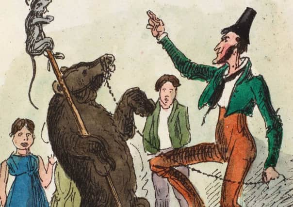 Cartoon of a dancing bear in the Glasgow Looking Glass, July 8 1825. PIC: Special Collections at Glasgow University Library.