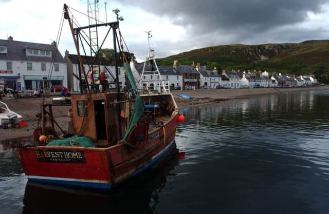 A fishing boat lies idle in Ullapool. Michael Gove has said Brexit will offer the fishing industry an opportunity for expansion. Picture: Jon Savage/TSPL