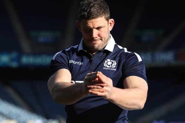 Ross Ford scored his third try of the tour as he broke the Scottish caps record by winning his 110th. Picture: Getty Images