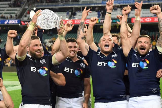 Scotlands first ever win in Sydney gave the game a lift. Photograph: AFP/Getty