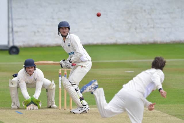 Glenrothes batsman Fred Culley keeps his eye on the ball during the Fife sides win over Grange. Photograph: Jon Savage