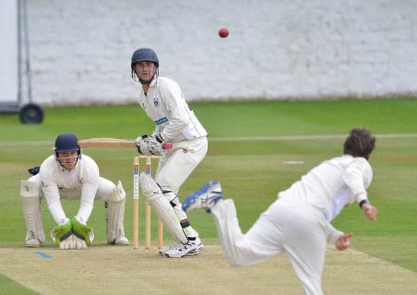 Glenrothes batsman Fred Culley keeps his eye on the ball during the Fife sides win over Grange. Photograph: Jon Savage