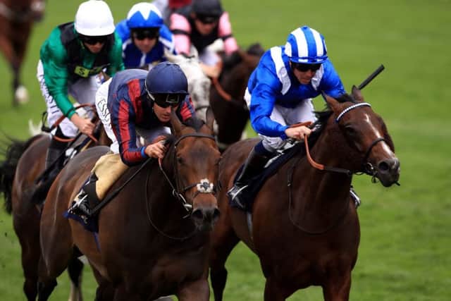 The Tin Man, front left, wins the Diamond Jubilee Stakes at Ascot. Photograph: John Walton/PA