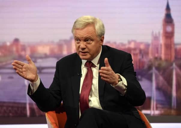 David Davis has warned SNP over Brexit bill. Picture: Jeff Overs/BBC/PA Wire