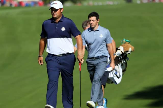 Patrick Reed and Rory McIlroy are both playing at Dundonald. Picture: Getty.