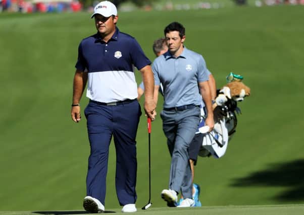 Patrick Reed and Rory McIlroy are both playing at Dundonald. Picture: Getty.