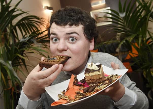 Eating insects could help tackle climate change - Edinburgh bakery Patissier Maxime serves cakes made with beasties and bugs as ingredients.