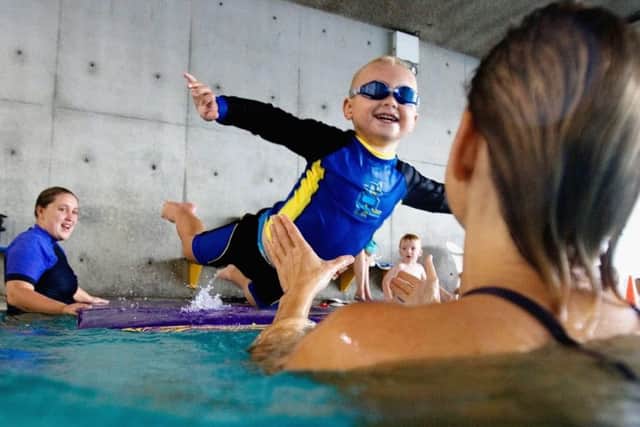 Turtle Pack hopes to make a splash with its swimming aid for children. Picture: Ian Waldie/Getty Images